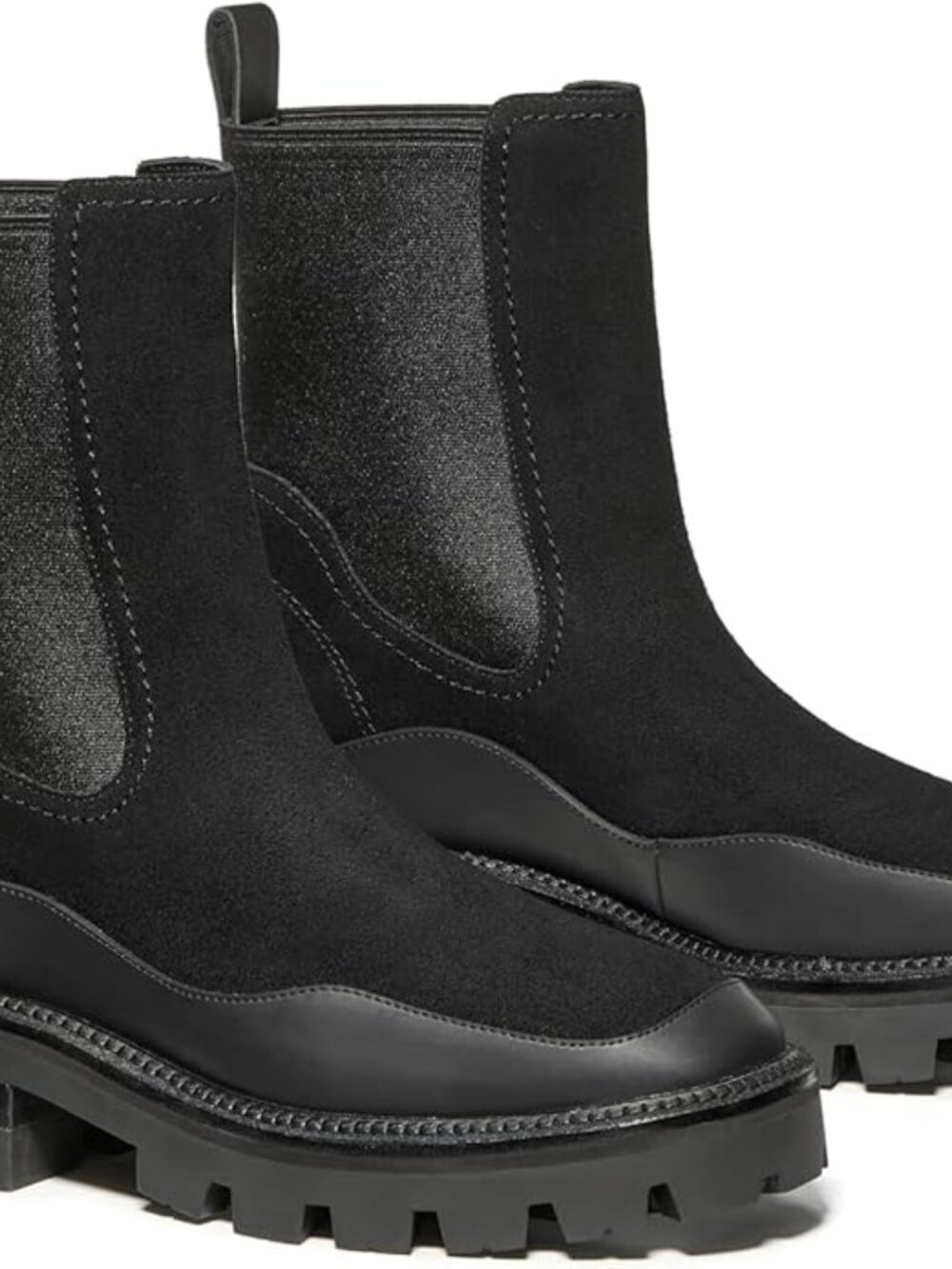 KATE SPADE new york Women's London Shearling Chelsea Boot BLACK 7 1/2